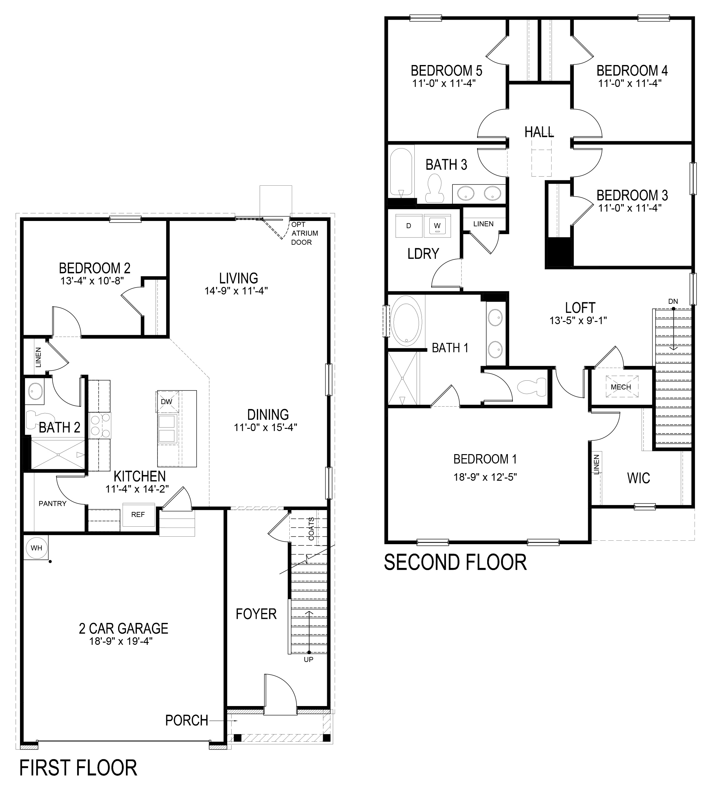 Robie single family home floorplan at rolling meadows in jasper georgia