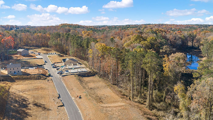 Aerial view of community