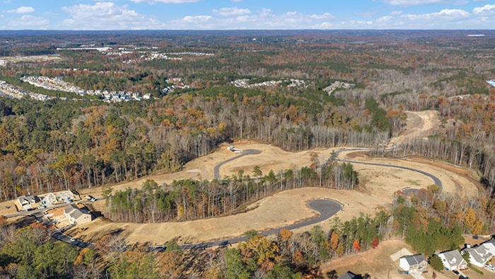 Aerial view of community