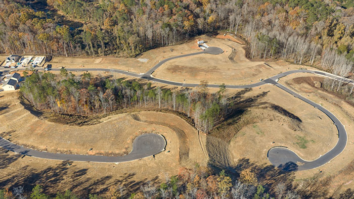 Aerial view of community
