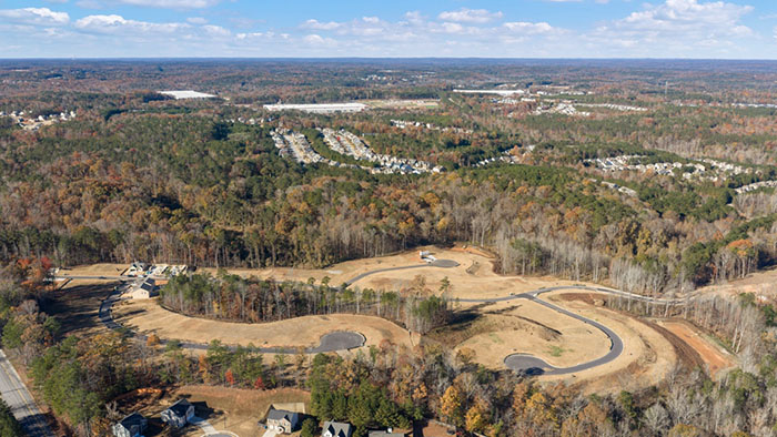Aerial view of community