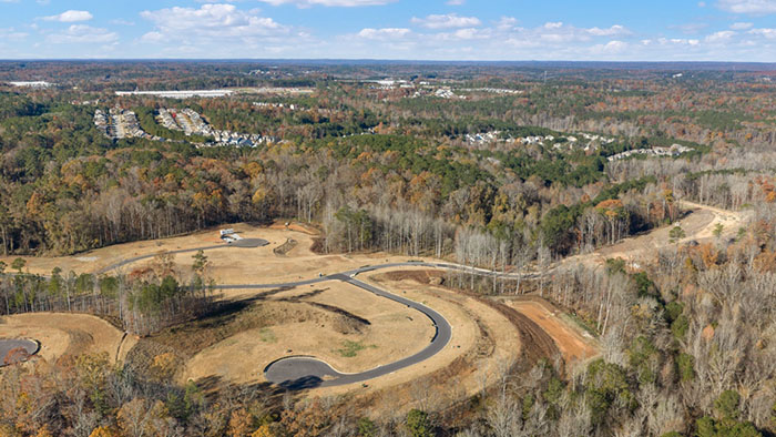 Aerial view of community