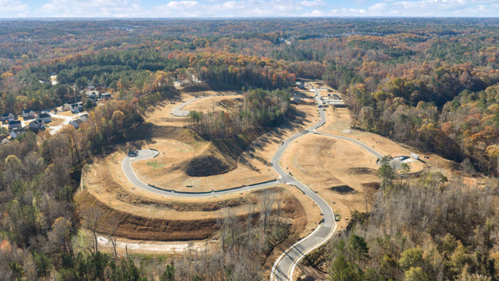 Aerial view of community