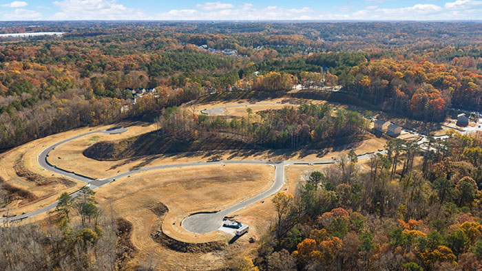 Aerial view of community