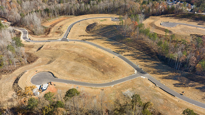 Aerial view of community