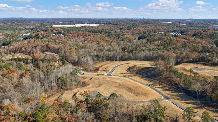 Aerial view of community