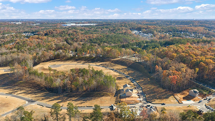 Aerial view of community