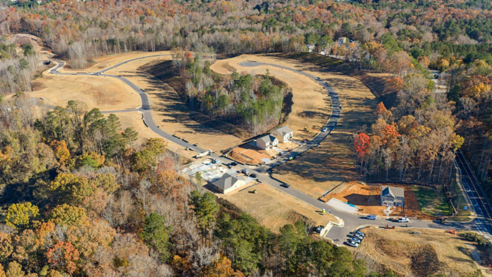 Aerial view of community