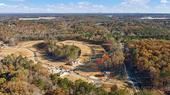 Aerial view of community