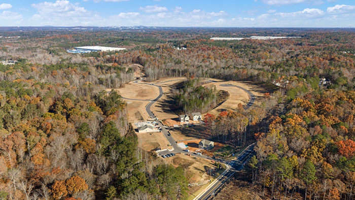 Aerial view of community