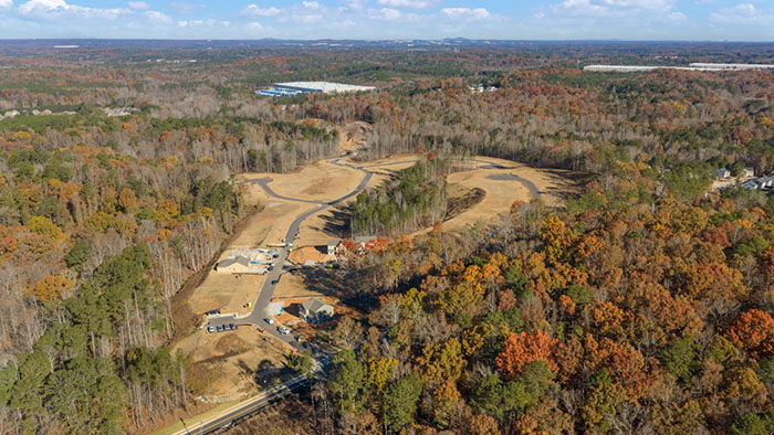 Aerial view of community