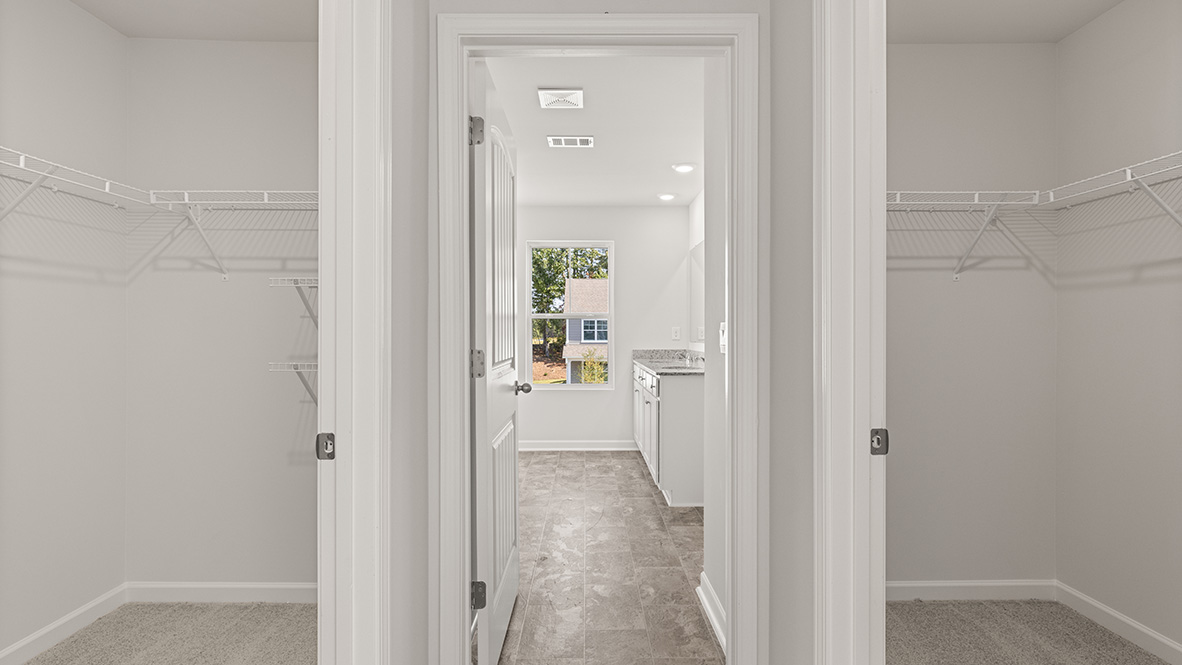 Interior primary walk-in closet
