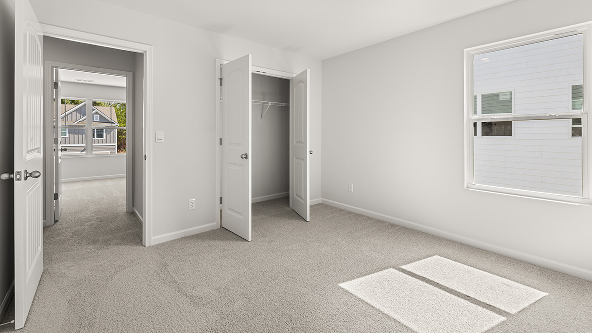 Interior bedroom with closet