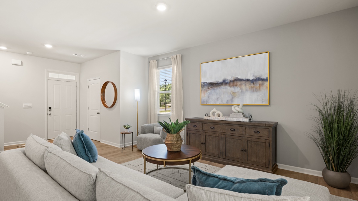 Interior living area open to entry-way