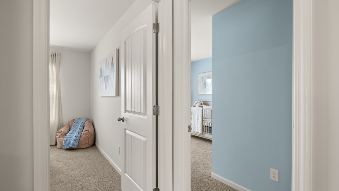 Interior upstairs hallway near bedrooms