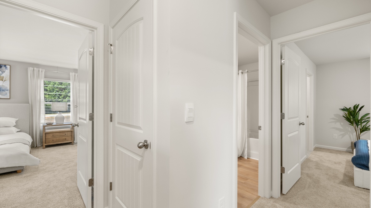 Interior upstairs hallway near bedrooms