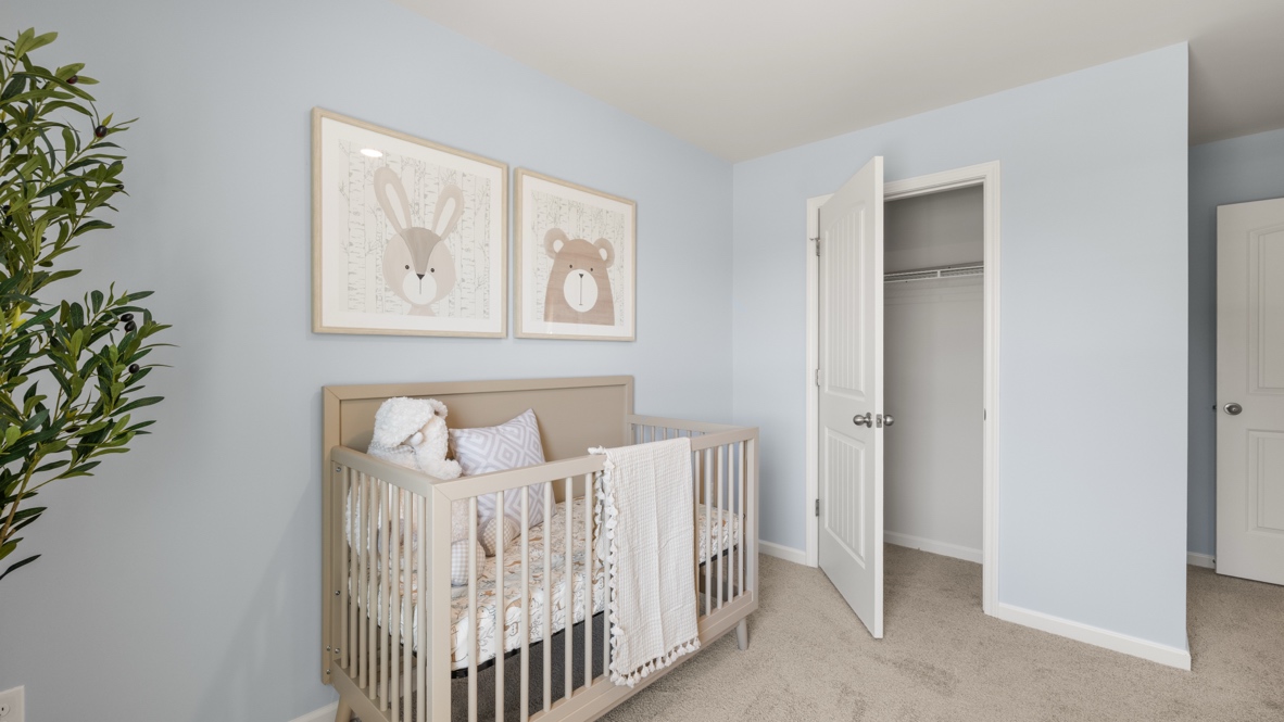 Interior bedroom with closet