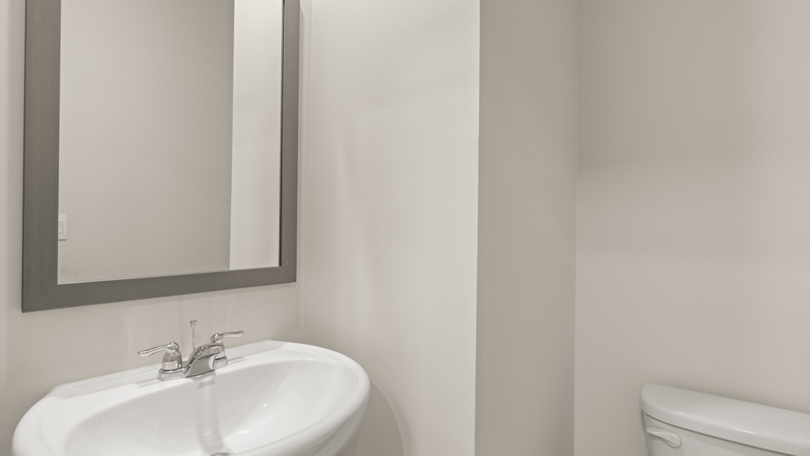 Interior half bathroom with sink