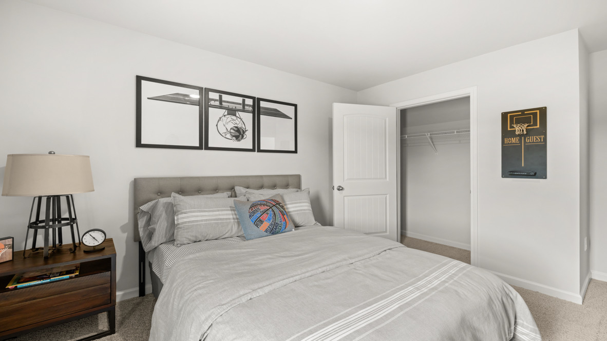 Interior bedroom with closet