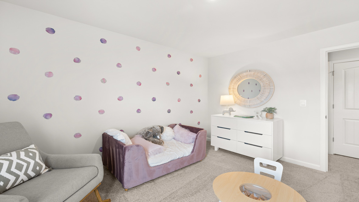 Interior bedroom with closet