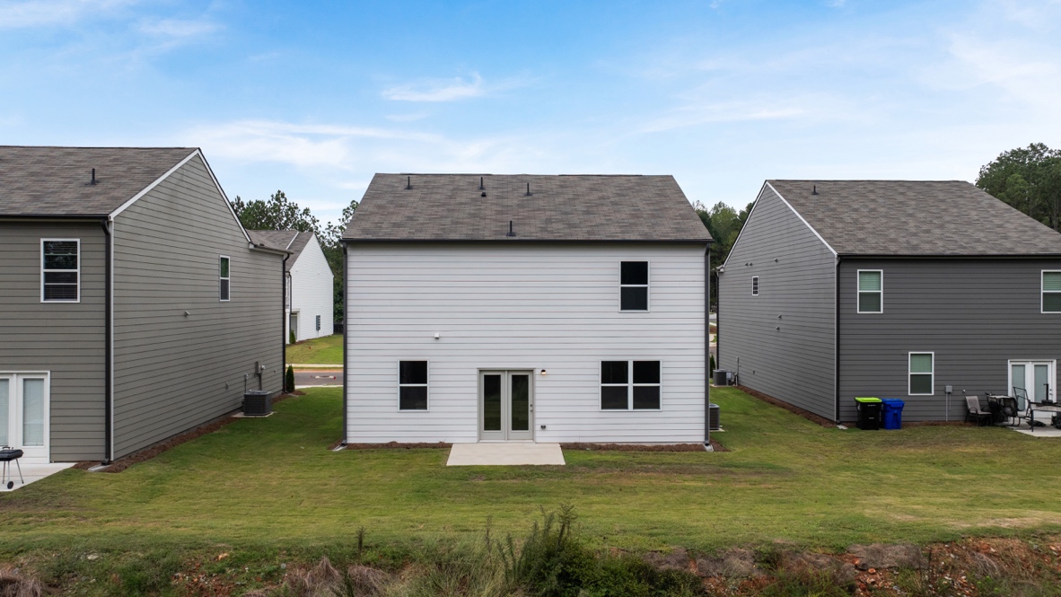 Exterior of the Belhaven floorplan at Pointe Park in Union City, GA