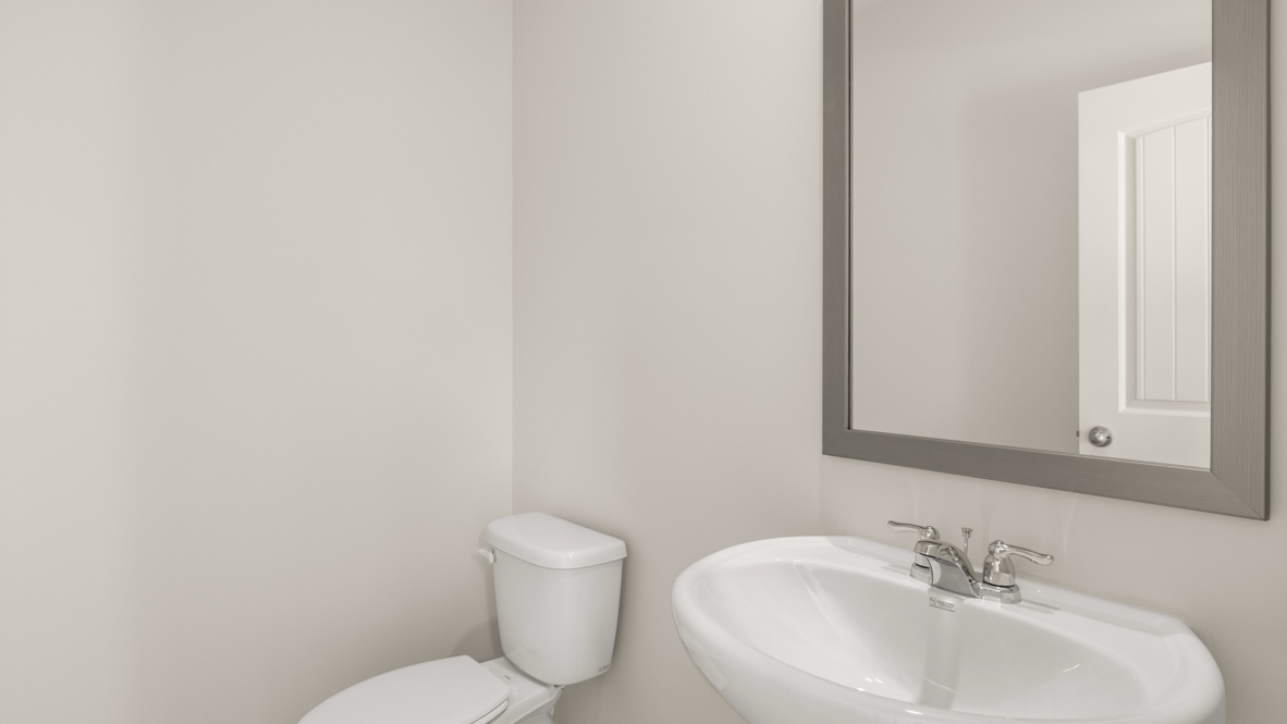 Interior half bathroom with sink