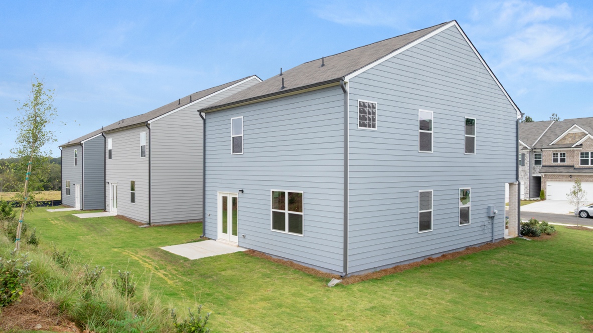 Exterior rear view of home