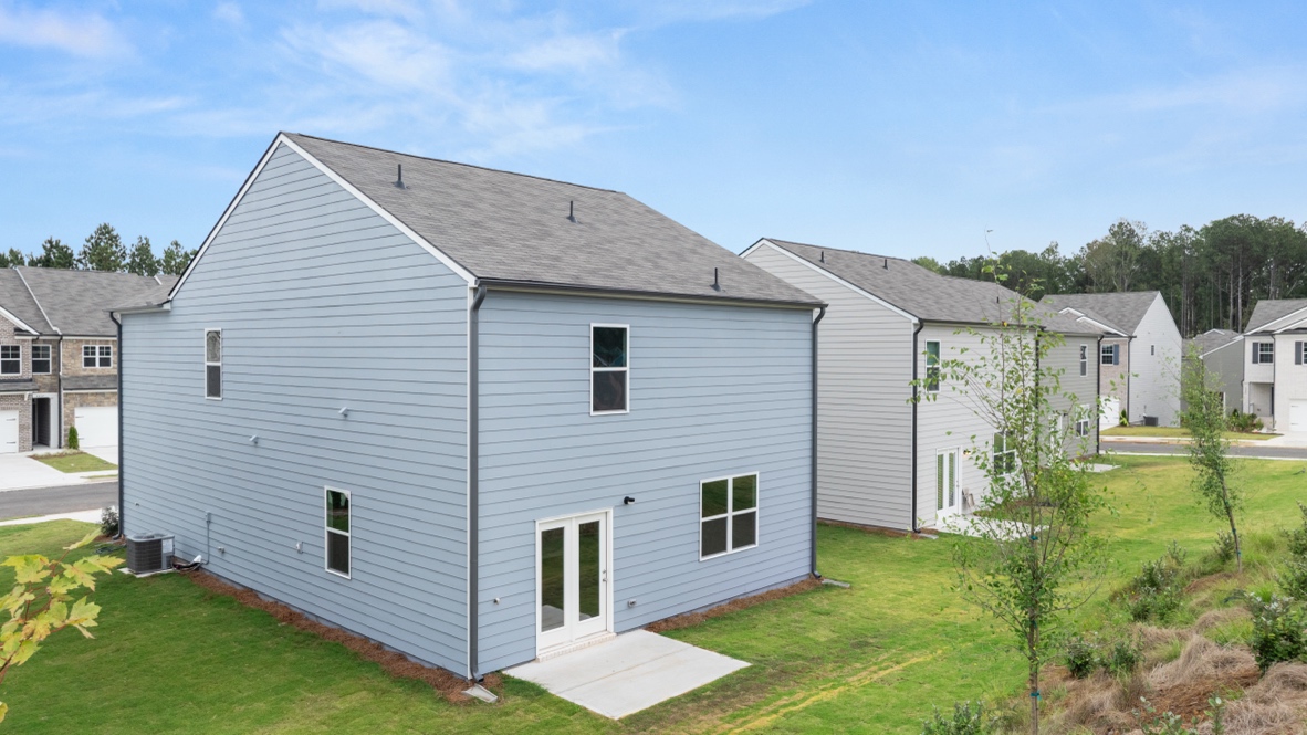 Exterior rear view of home