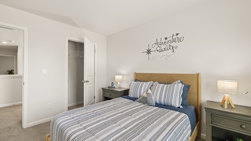 Interior bedroom with closet