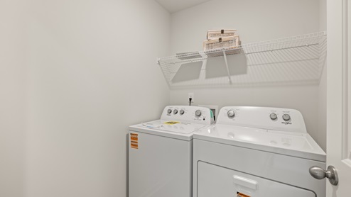 Interior laundry room