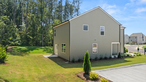 Exterior view of back yard and home