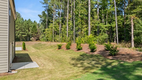 Exterior view of back yard and home