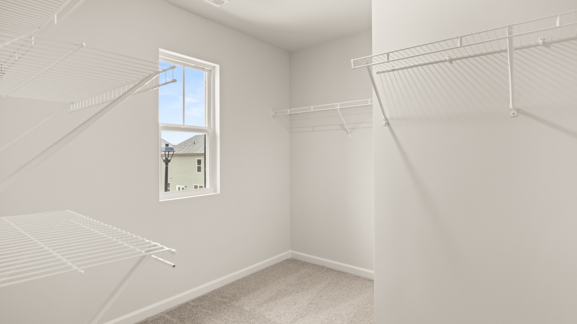 Interior primary walk-in closet