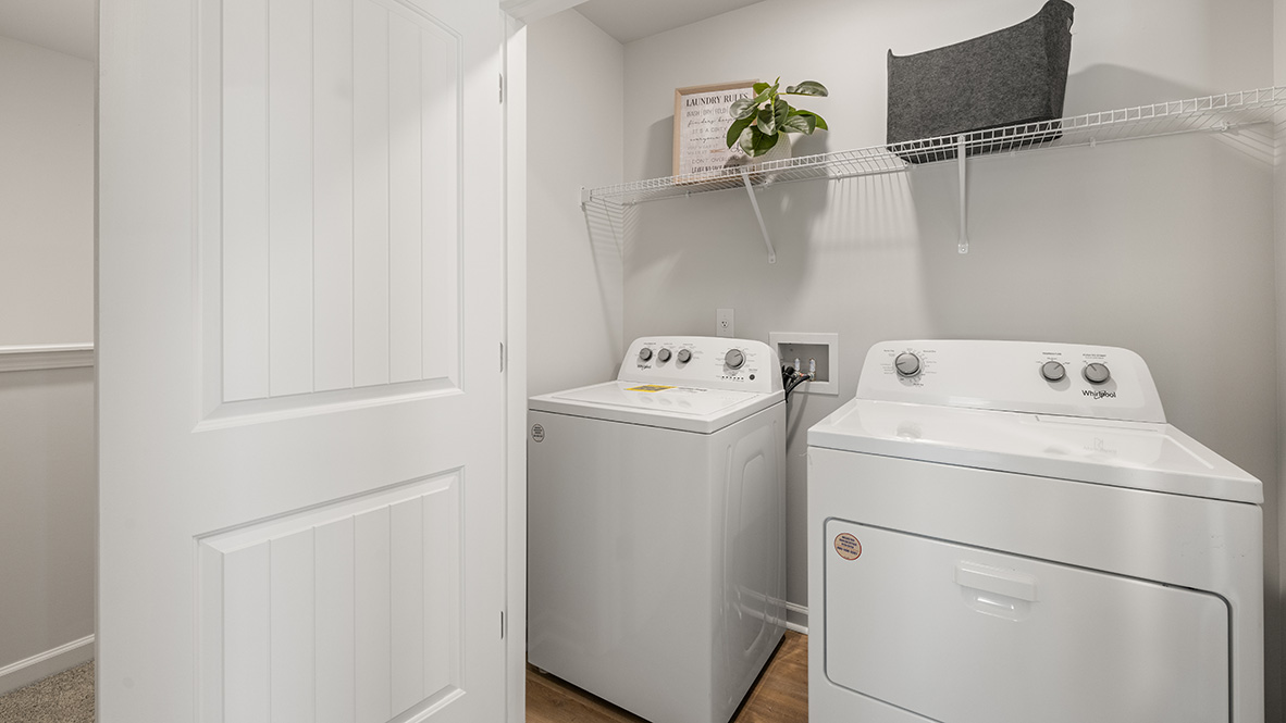 Interior laundry room