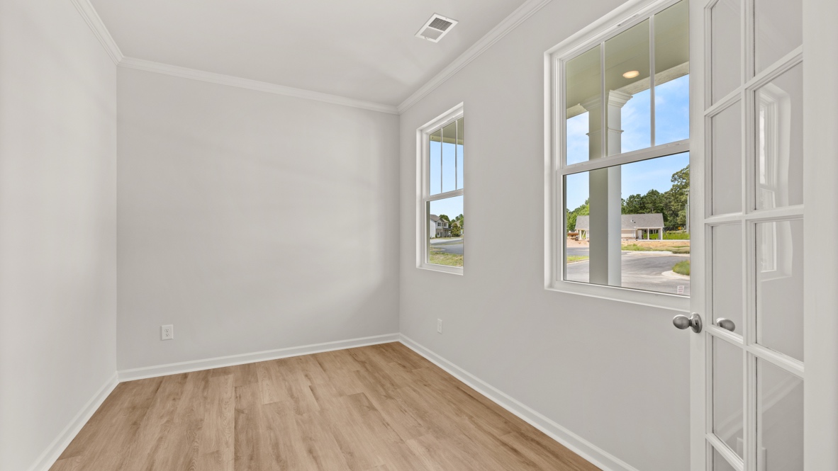 Interior dining area with large windows