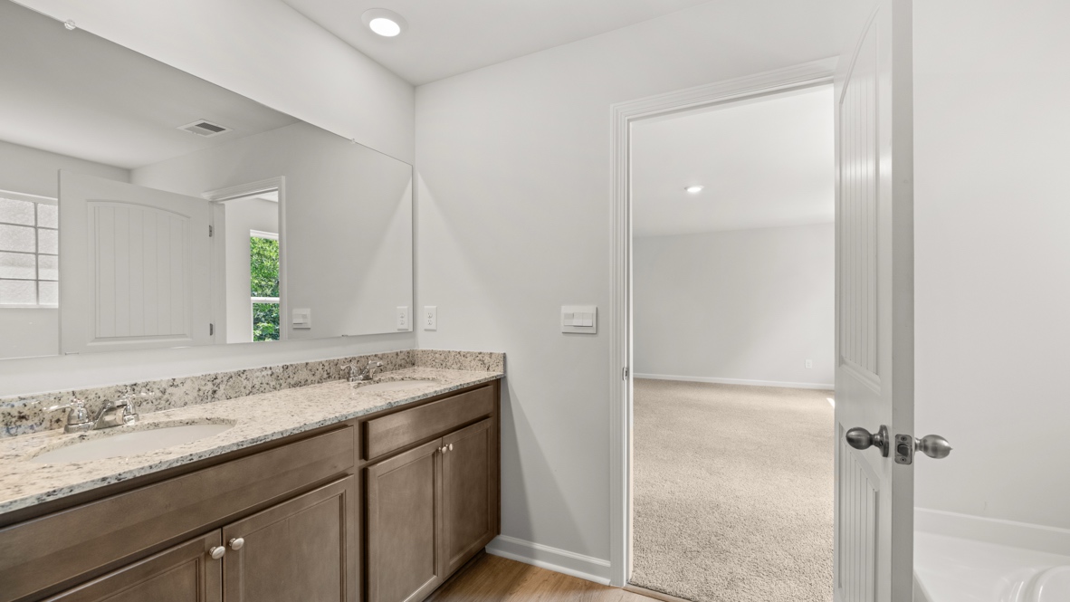 bathroom with a vanity sink, toilet and shower