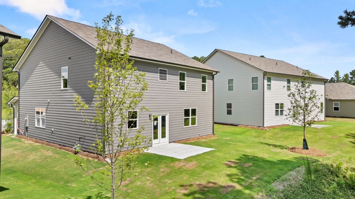 Exterior of the Hanover floorplan at Northwoods at Mirror Lake in Villa Rica, GA