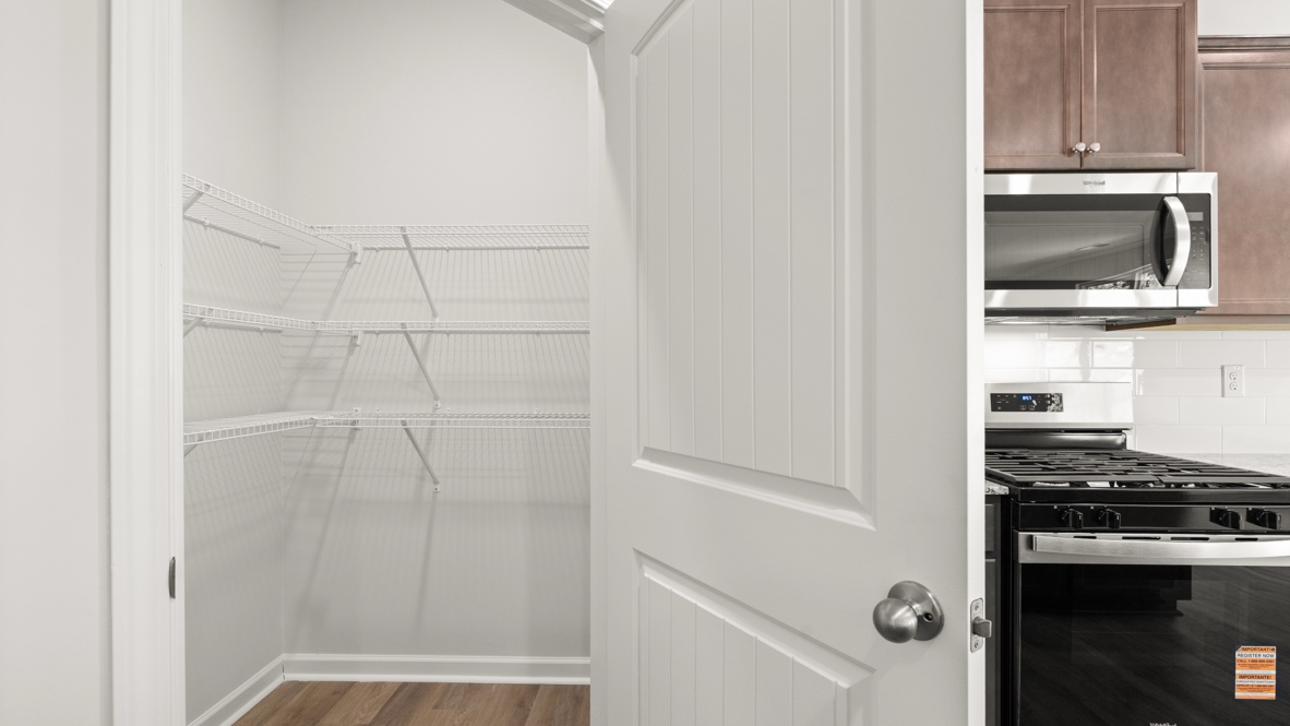 Spacious pantry off the kitchen