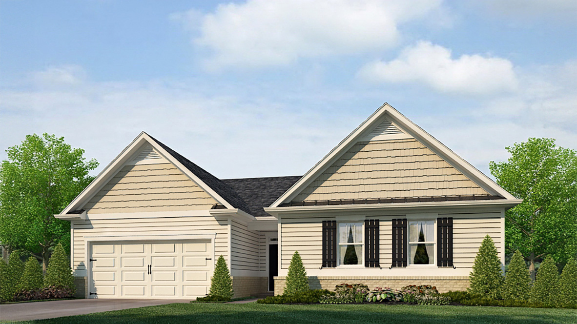 Exterior home with stone detailing