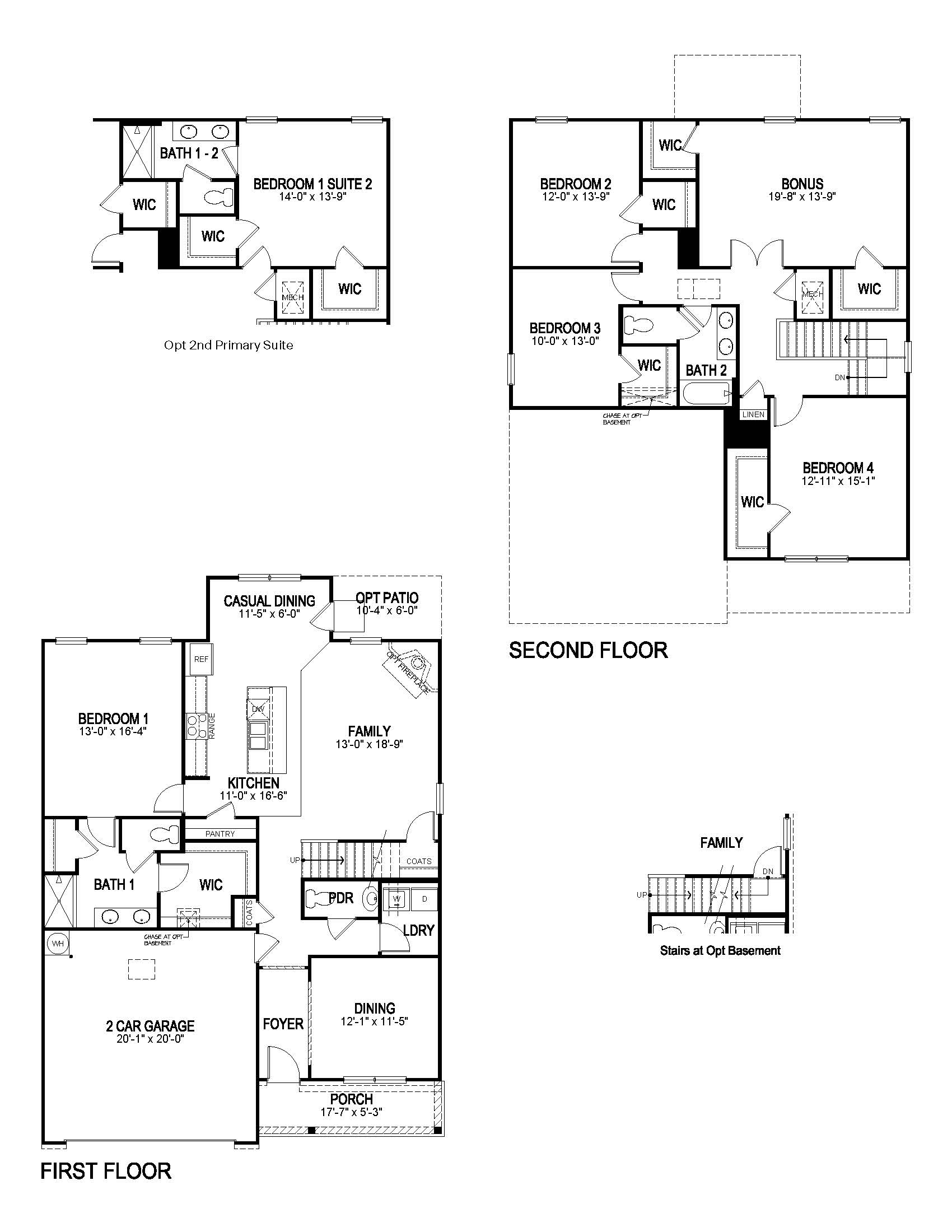 salem floorplan drawing of two story home