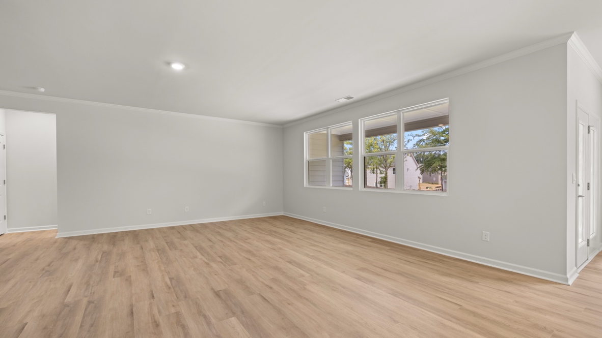 Interior living area with large windows