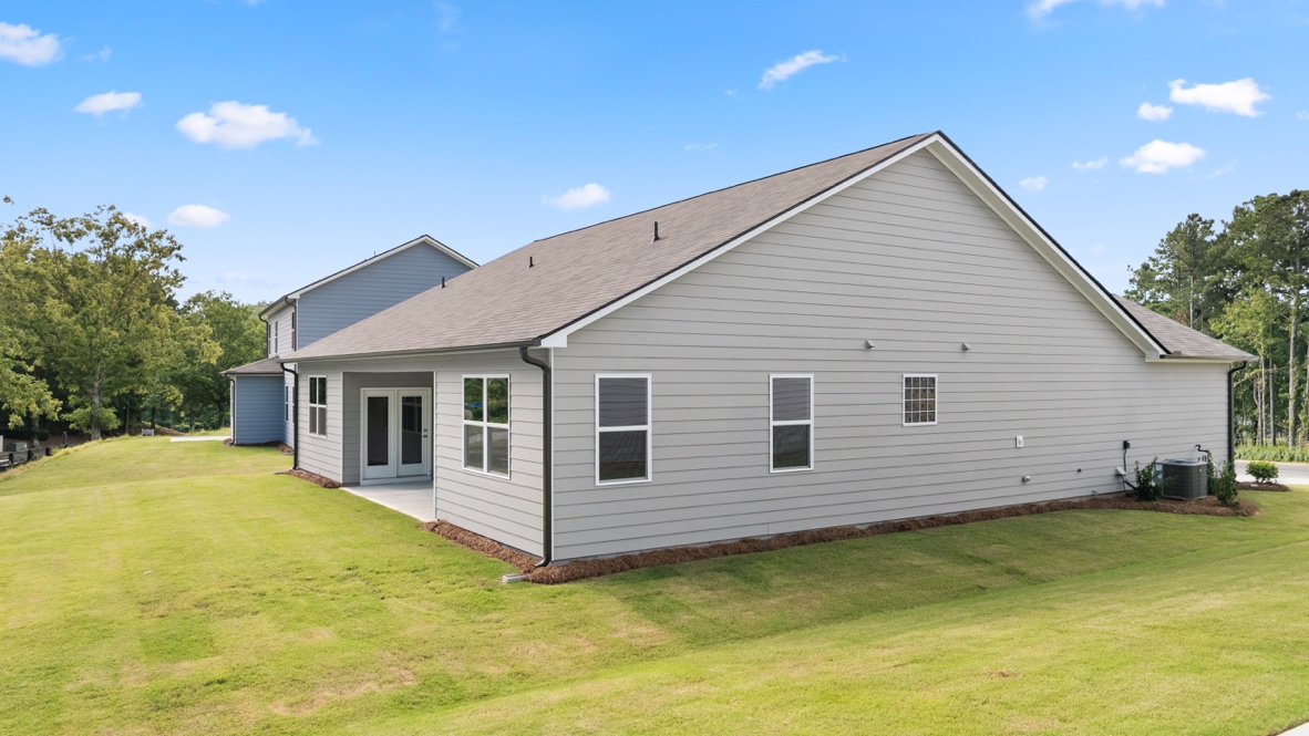 Exterior rear view of home