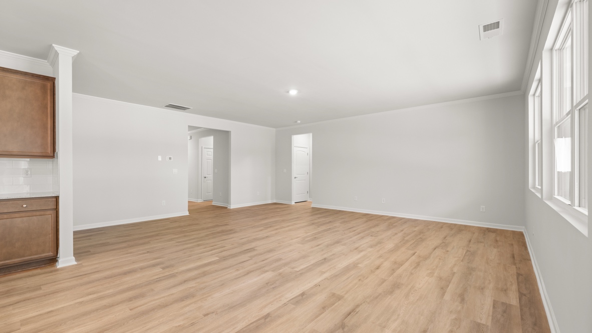 Interior living area with large windows