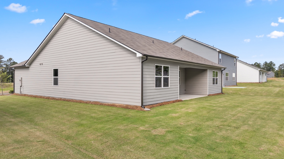 Exterior rear view of home