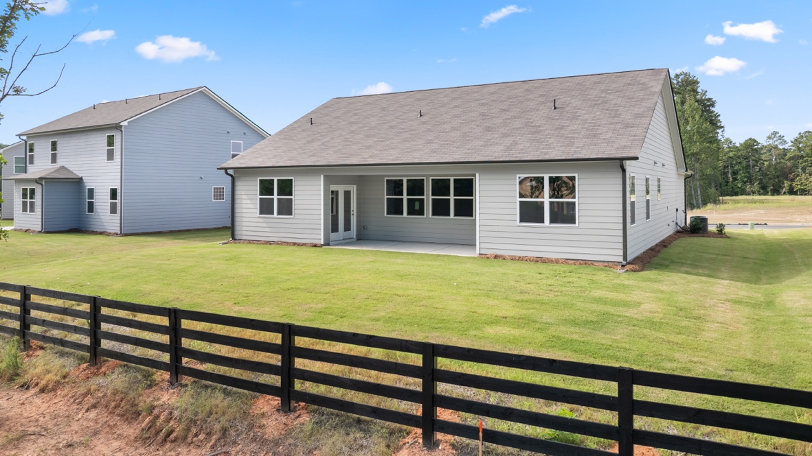 Exterior rear view of home