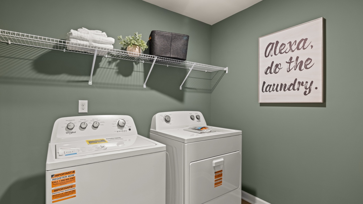 Interior laundry room