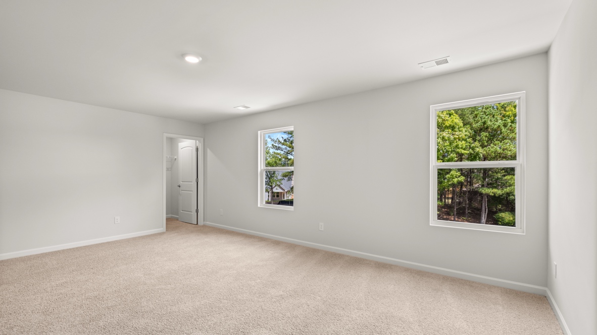 Interior upstairs loft area with windows