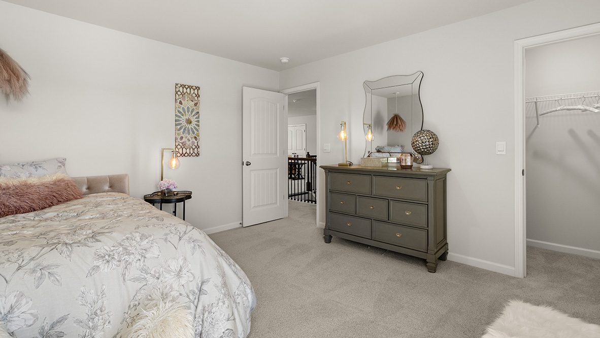 Interior bedroom with closet