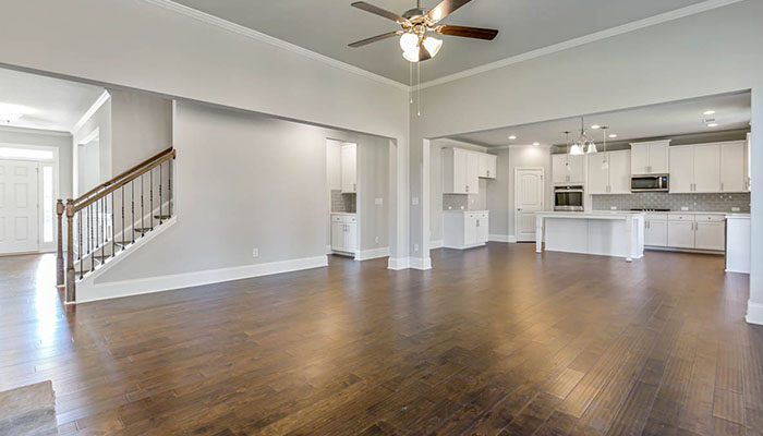 Interior living area open to kitchen