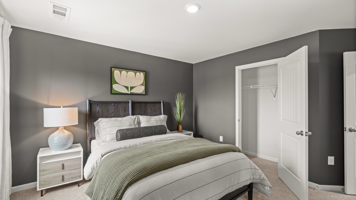 Interior bedroom with closet